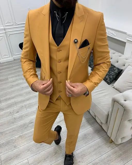 Suit Men's Three-piece Suit Host Banquet Plus Size Men's Simple Slim Fit