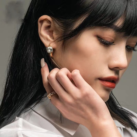 18K Gold Ring Female Ins Fashion Personality Net Red Index Finger Ring Light Luxury Ring