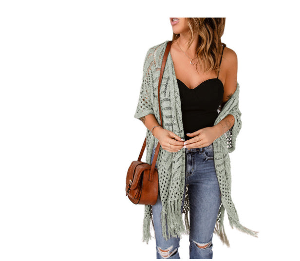 Women's Top Mid-length Blouse Tassel