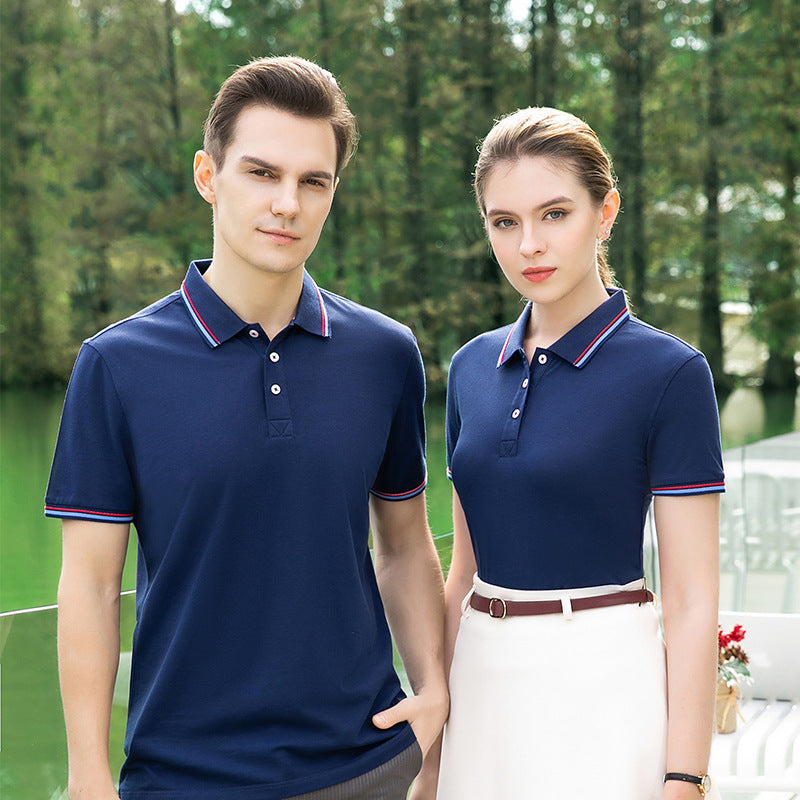 Polo Shirt Summer Long-staple Cotton Overalls