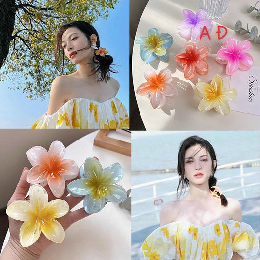 High Sense Plumeria Rubra Seaside Holiday Barrettes