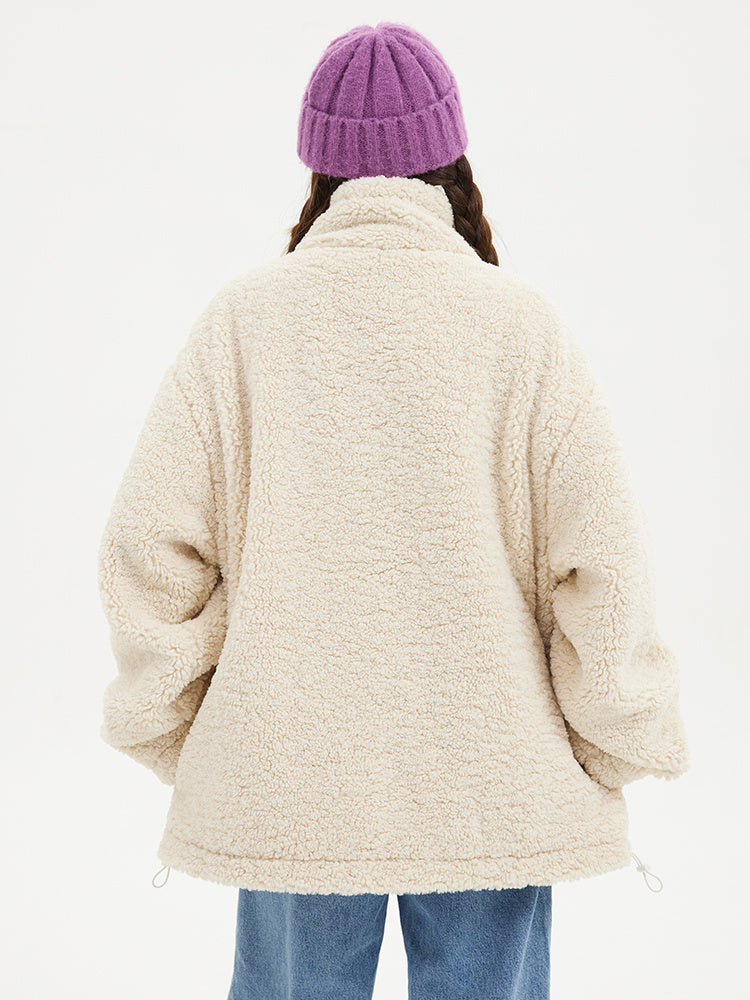 Dinosaur TV Sherpa Loose Zip Jacket