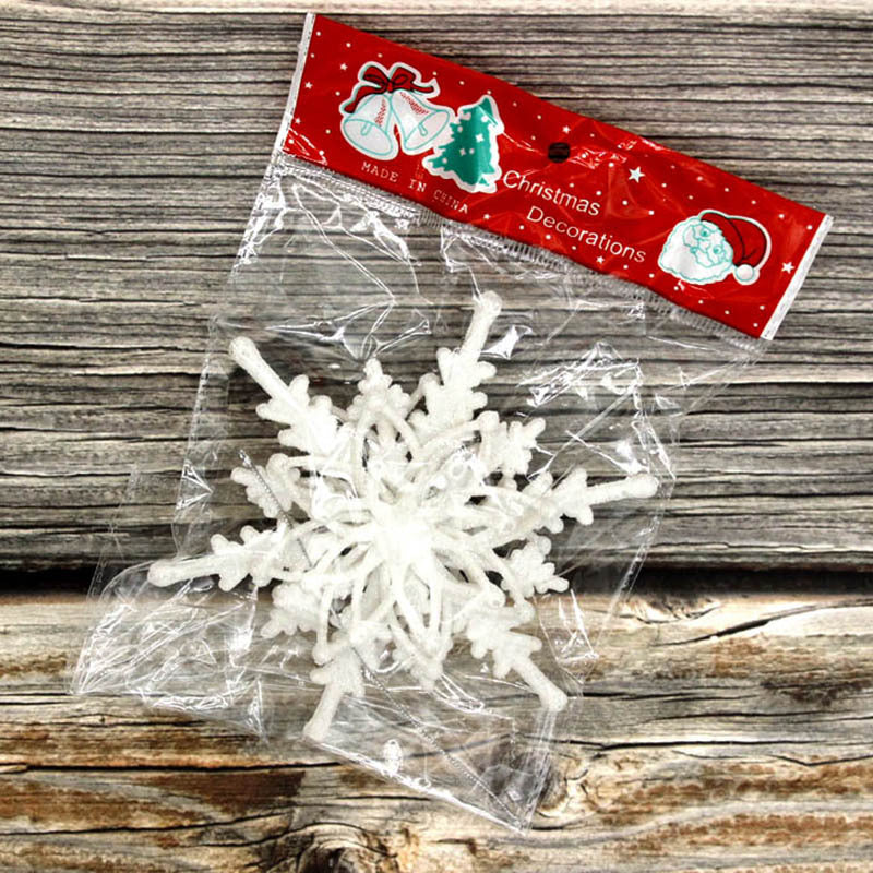 Christmas Snowflake Ornaments 3D Ice White Snowflakes Christmas DIY Crafts Hanging Pendants Xmas Tree Decorations New Year Christmas Tree Pendant
