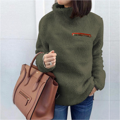 Autumn and winter turtleneck women's tops