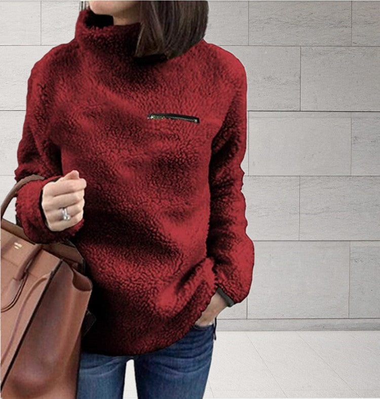 Autumn and winter turtleneck women's tops