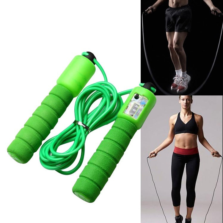 Skipping Rope With Counter Adjustable Length Counter Wear-resistant Foam Cotton Handle JumpRope Exercise Portable Sports Training Equipment