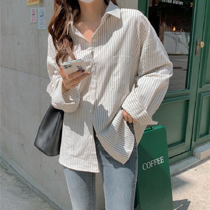 Loose Sweater Vest Shirt Two Piece Set