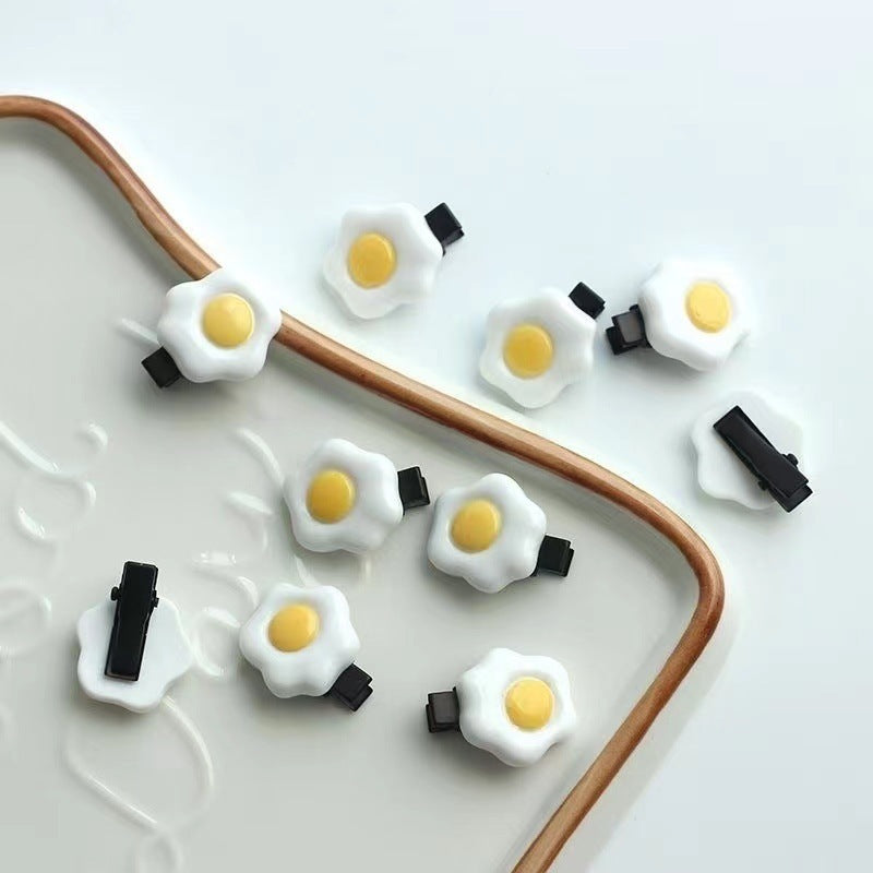 Fried Mini Little Clip Over Cute Hairpin Poached Egg