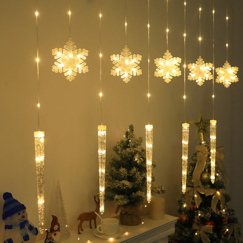 Christmas Decorative Lights Icicle Snowflake Shaped Light String