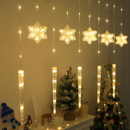 Christmas Decorative Lights Icicle Snowflake Shaped Light String