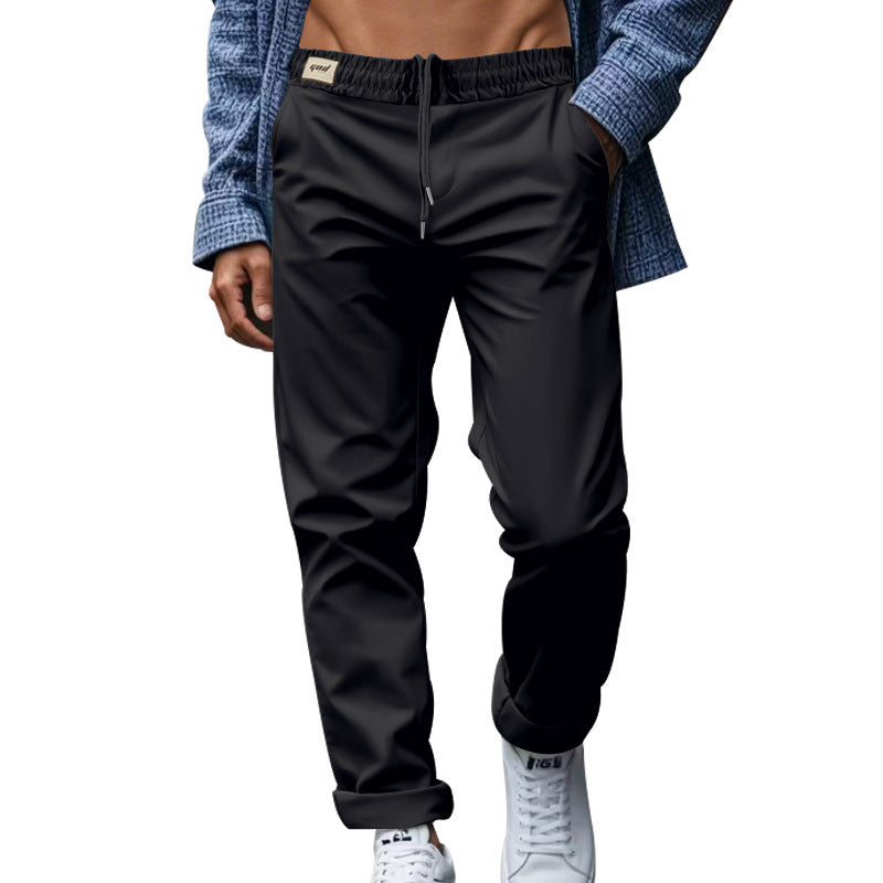 Men's Trousers With Pockets Casual Loose Comfortable Quick-drying Waist-tied Pants