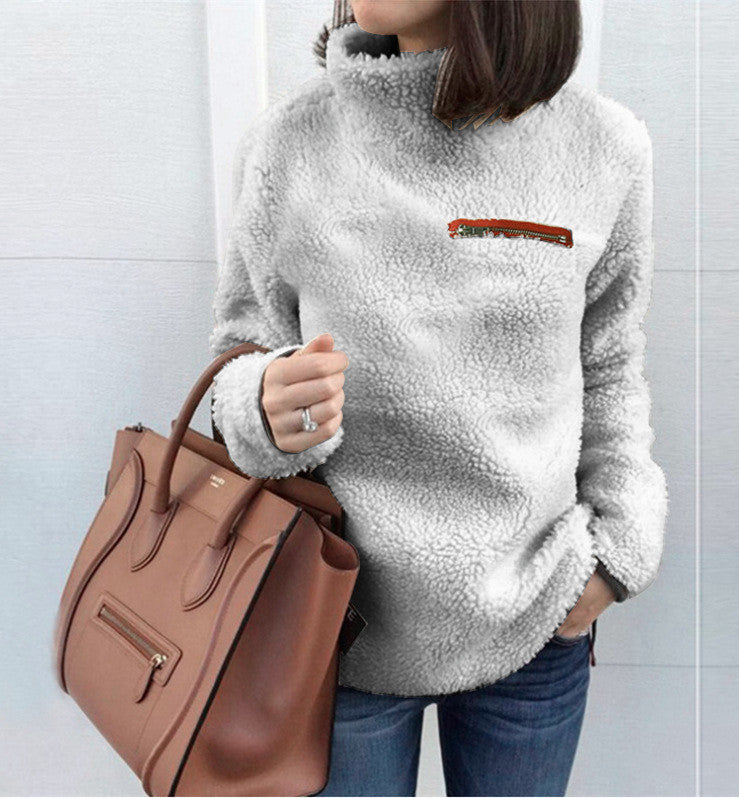 Autumn and winter turtleneck women's tops