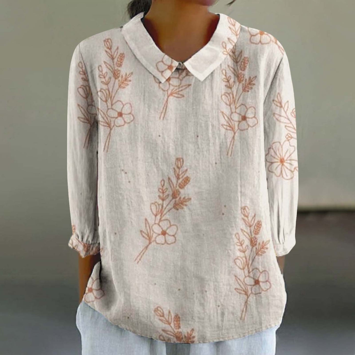 Women's Fashionable Retro Chinese Style Floral Print Shirt
