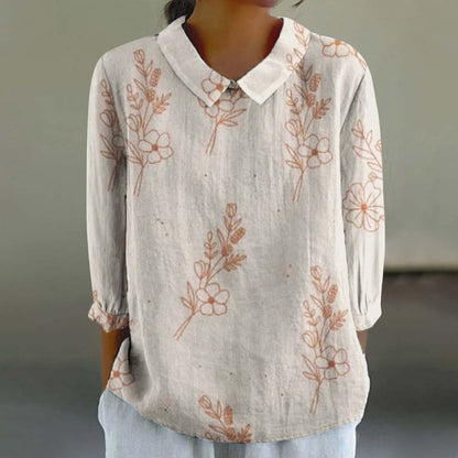 Women's Fashionable Retro Chinese Style Floral Print Shirt