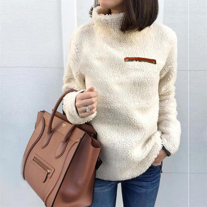 Autumn and winter turtleneck women's tops