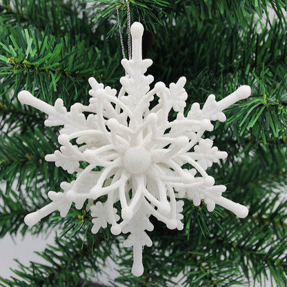 Christmas Snowflake Ornaments 3D Ice White Snowflakes Christmas DIY Crafts Hanging Pendants Xmas Tree Decorations New Year Christmas Tree Pendant