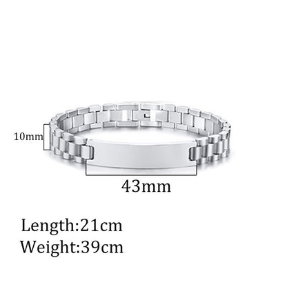 Custom Laser Engraved Bracelets Personalized Bracelet Engravable Stainless Steel Jewelry Gifts