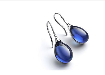 Four Color Inlaid Opal Earrings European And American Ladies Fashion Earrings