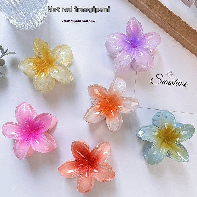 High Sense Plumeria Rubra Seaside Holiday Barrettes