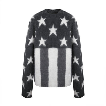 Jacquard knit sweater