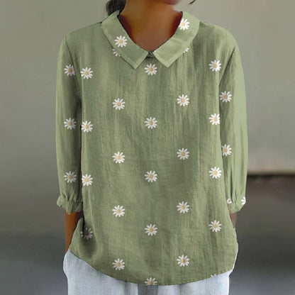 Women's Fashionable Retro Chinese Style Floral Print Shirt