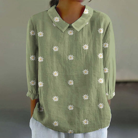Women's Fashionable Retro Chinese Style Floral Print Shirt