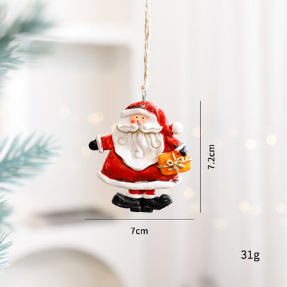 Christmas Decorations Elderly Snowman Gingerbread Man Small Pendant