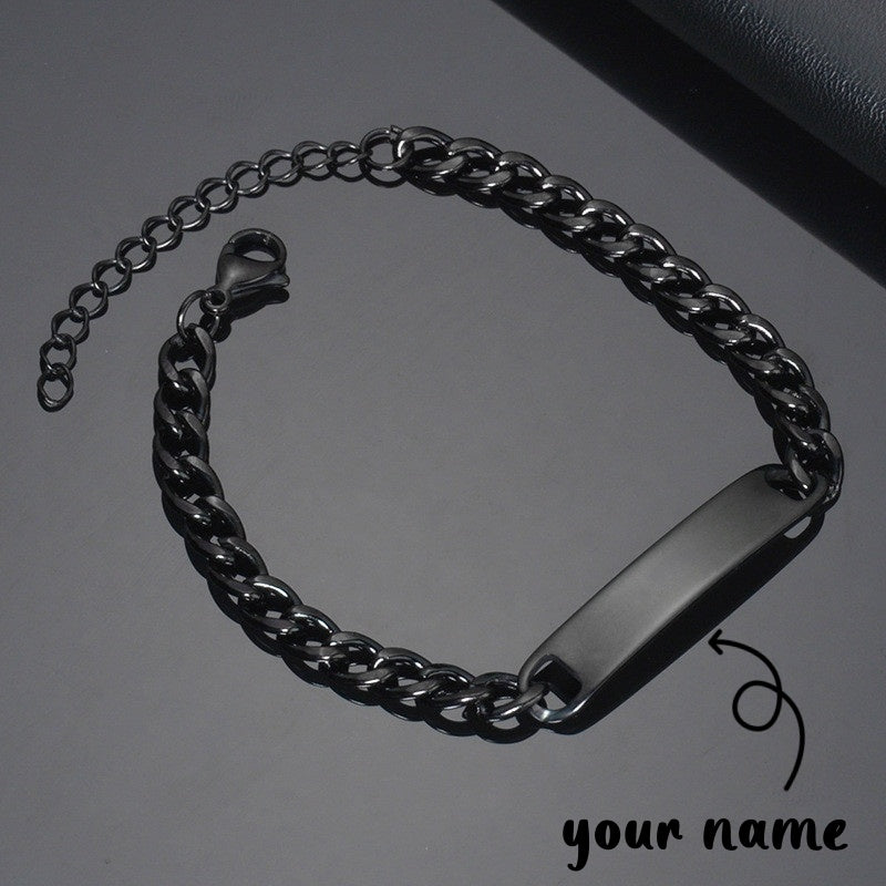 Custom Laser Engraved Bracelets Personalized Bracelet Engravable Stainless Steel Jewelry Gifts