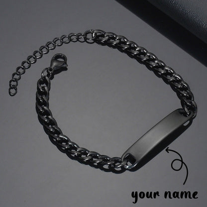 Custom Laser Engraved Bracelets Personalized Bracelet Engravable Stainless Steel Jewelry Gifts