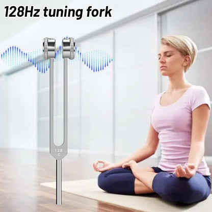 128 Hz Tuning Fork Set Weighted Bio-Acoustic Tuning Fork For Healing Chakra,Sound Therapy,Reliever Stress