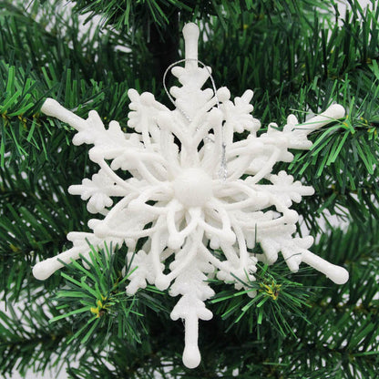 Christmas Snowflake Ornaments 3D Ice White Snowflakes Christmas DIY Crafts Hanging Pendants Xmas Tree Decorations New Year Christmas Tree Pendant