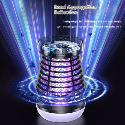 2in1 Mosquito Killer Lamp Electric Fly Catcher USB Rechargeable Electric Mosquito Swatter Electric Fly Trap With Night Light S0S Emergency Light Mosquito Killer Terrace Camping