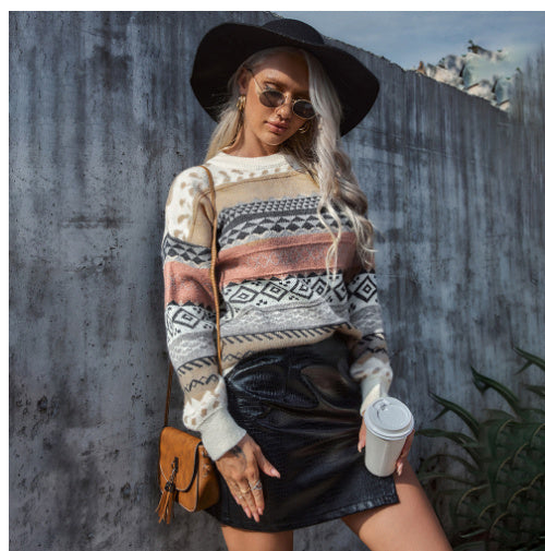 Round Neck Pullover For Women