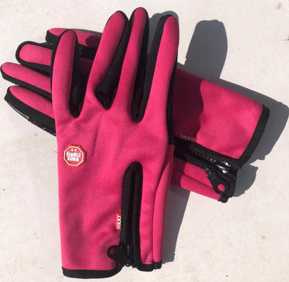 Full Finger Touch Screen Zipper Ski Gloves