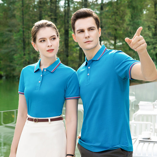 Polo Shirt Summer Long-staple Cotton Overalls