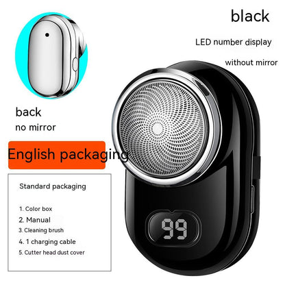 With Mirror Type-c Fast Charge Shaver Washing Portable