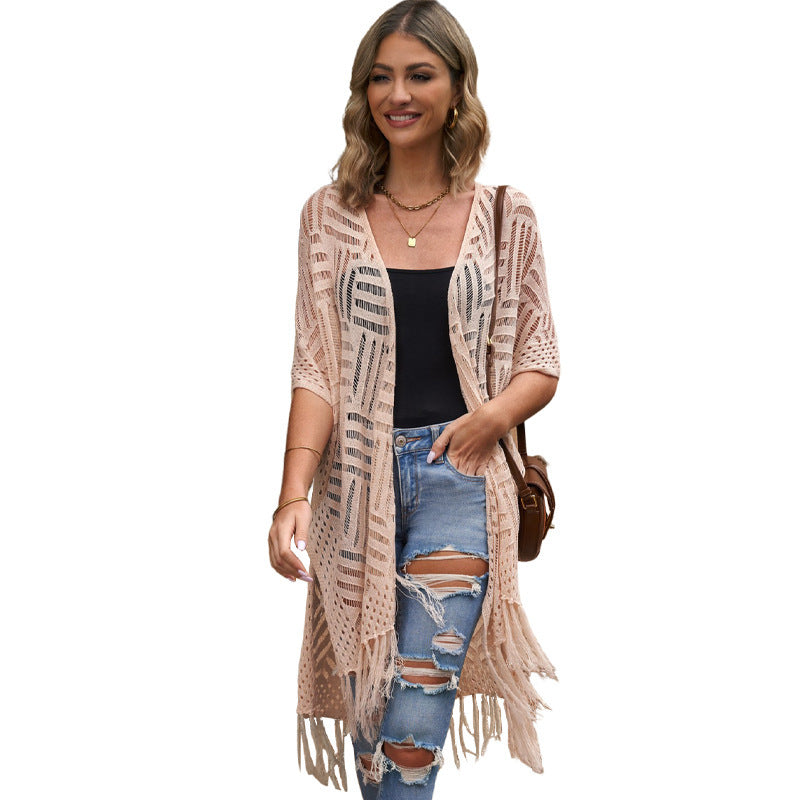 Women's Top Mid-length Blouse Tassel