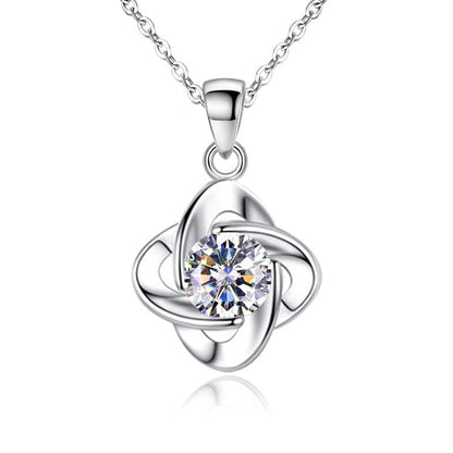 Necklace Female Clover Ocean Heart Suit