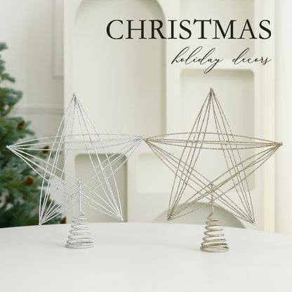 Eight Awn Star Champagne Christmas Decoration Ornaments