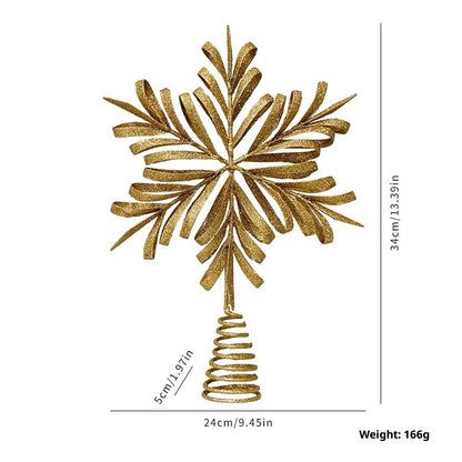 Eight Awn Star Champagne Christmas Decoration Ornaments