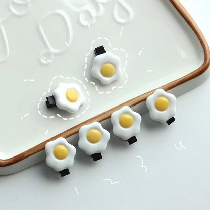 Fried Mini Little Clip Over Cute Hairpin Poached Egg