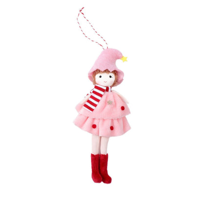 Christmas Cake Dress Girl Doll Angel Pendant